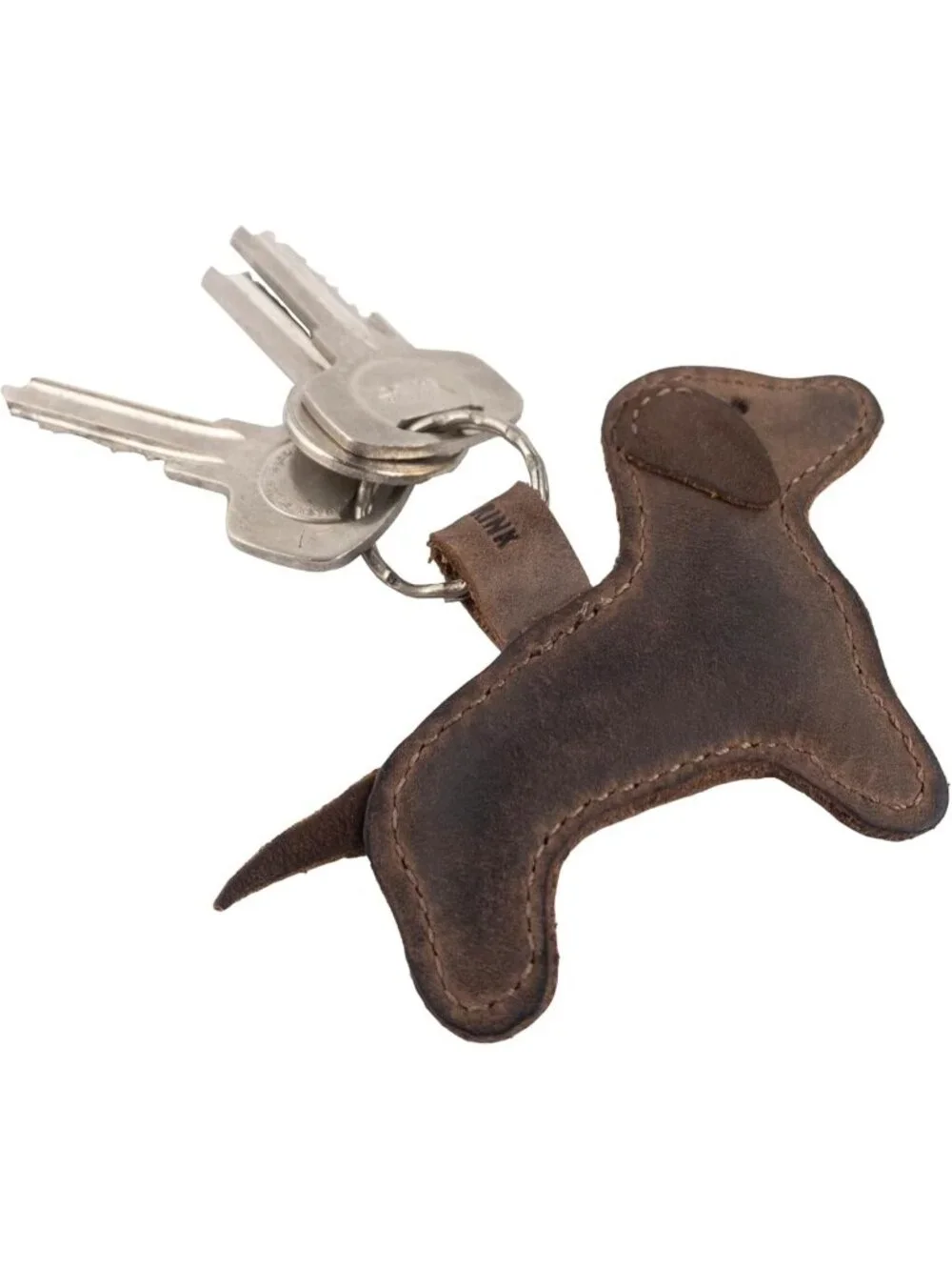 Cute Dachshund Keychain | Handmade Leather Dog Keyring | Adorable Stuffed Animal